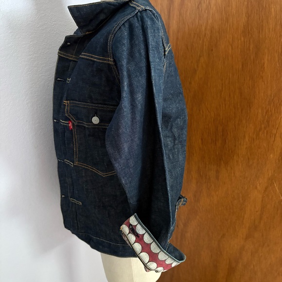 LEVIS x ORIGINAL FAKE sz S 38 Blue Denim Jacket Jeans XX Print Chomper Kaws - Picture 6 of 14
